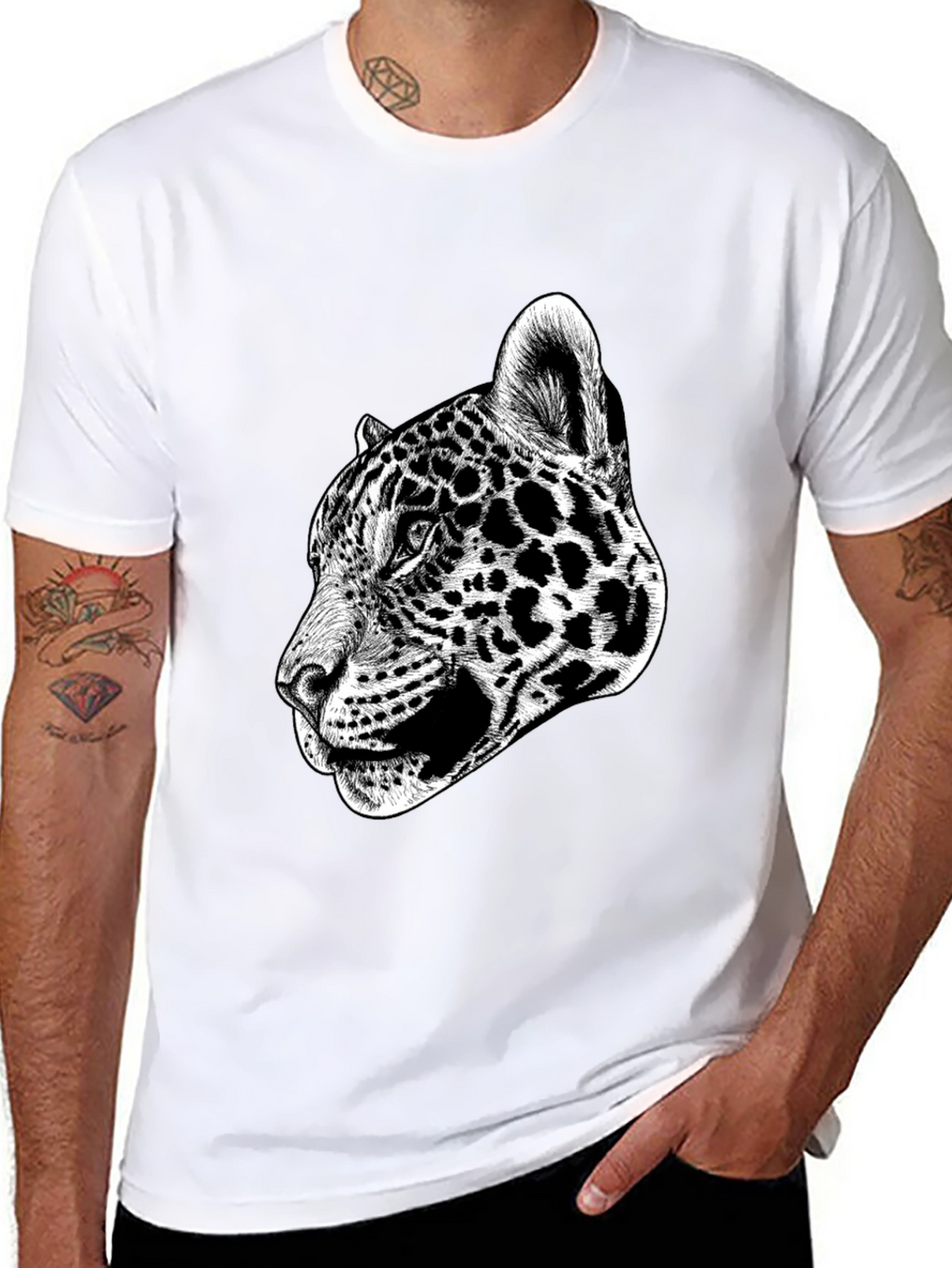 Jaguar Graphic Print Black T-Shirt