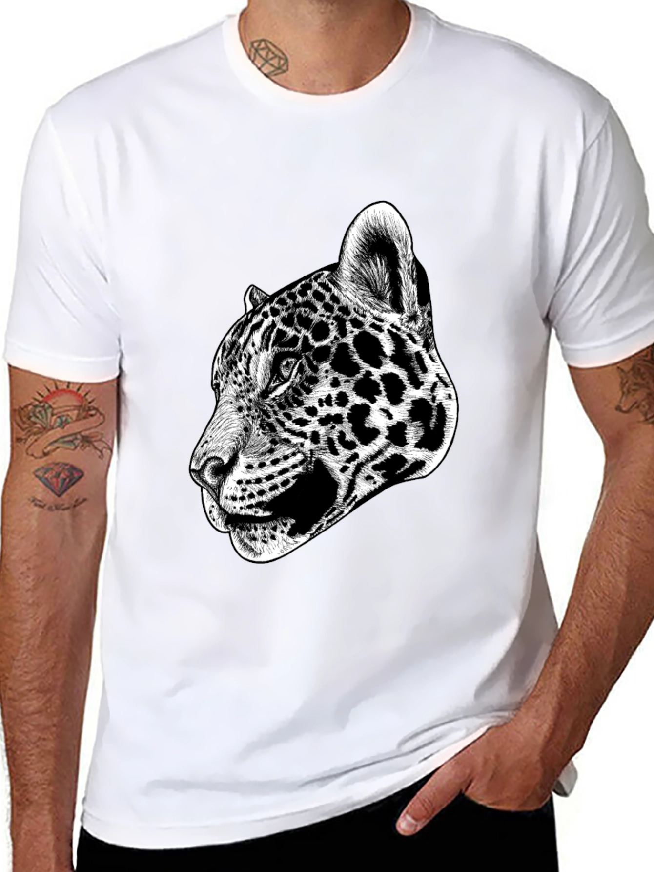 Jaguar Graphic Print Black T-Shirt