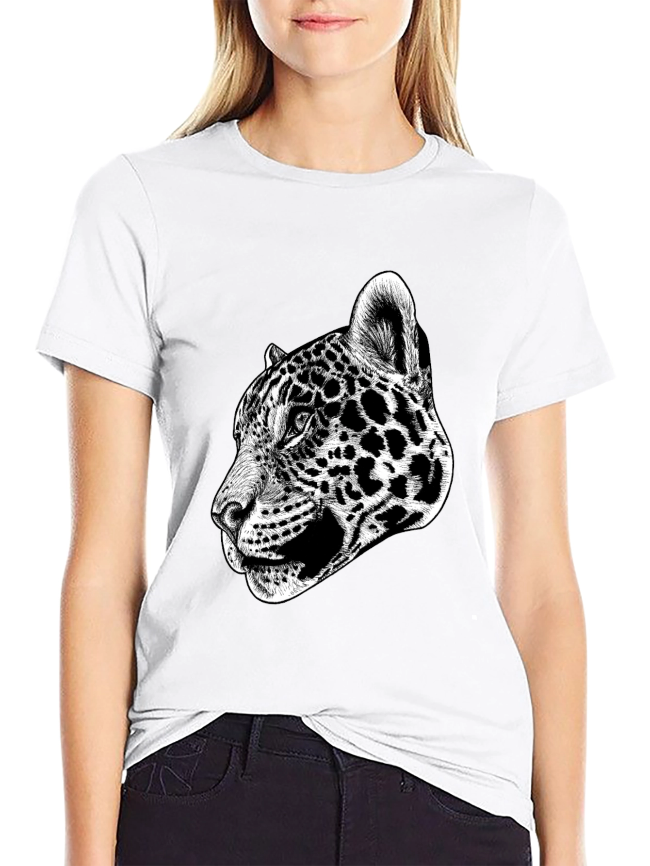 Jaguar Graphic Print Black T-Shirt