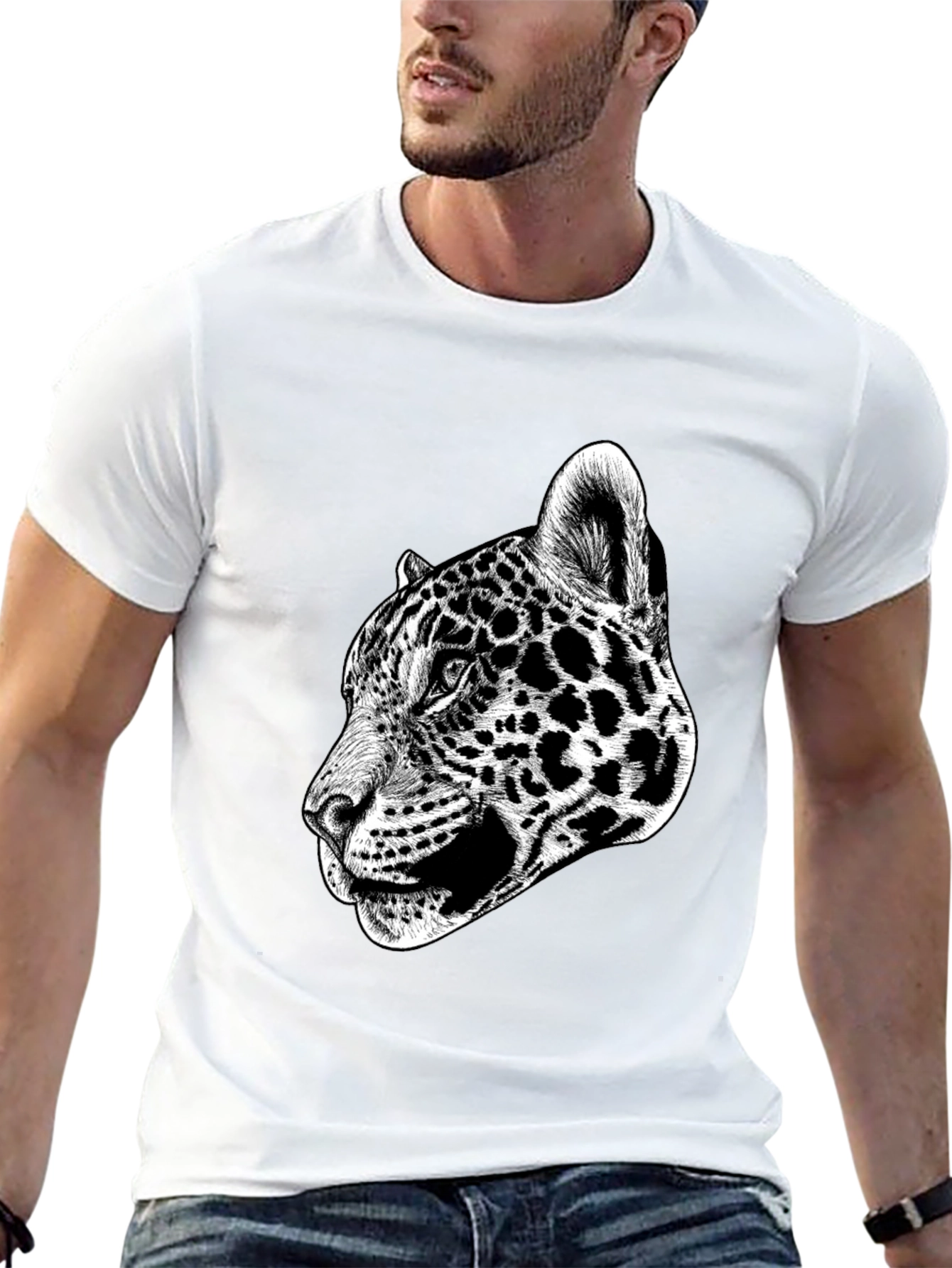 Jaguar Graphic Print Black T-Shirt