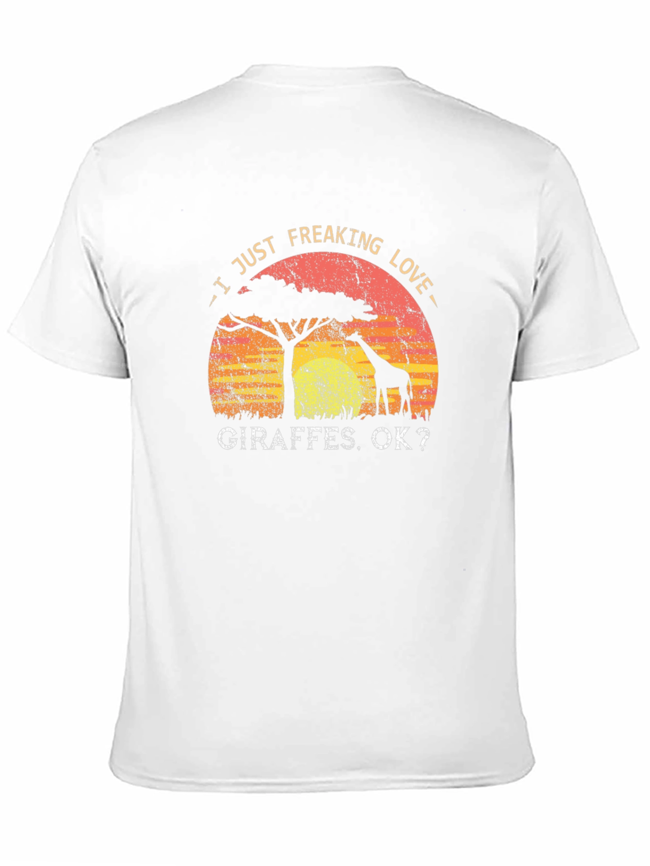 I Love Giraffes Graphic Print T-Shirt