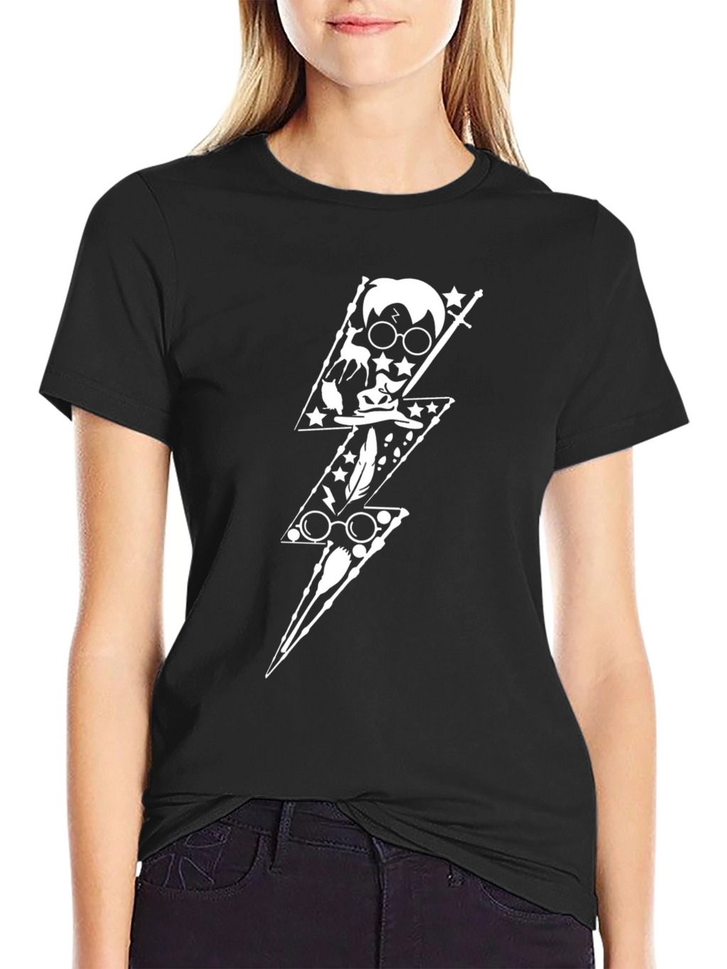 Harry Potter Lightning Bolt Black T-Shirt