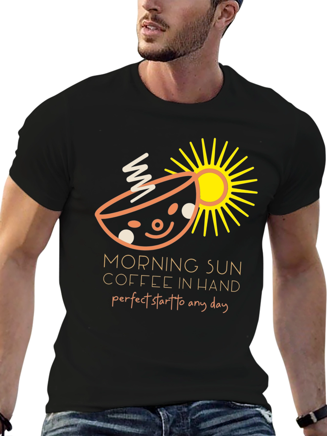 Morning Sun Coffee Graphic Tee - Perfect Day Start