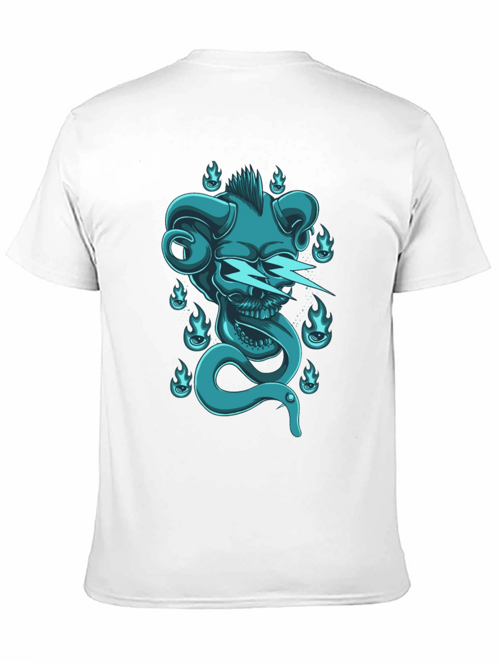 Skull & Snake Graphic Tee - Black