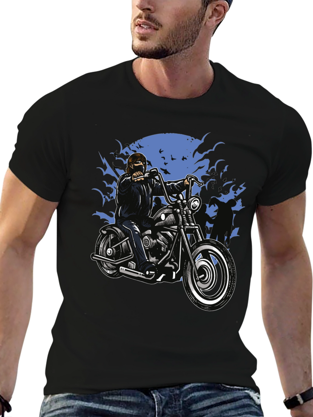 Cool Biker Motorcycle T-Shirt