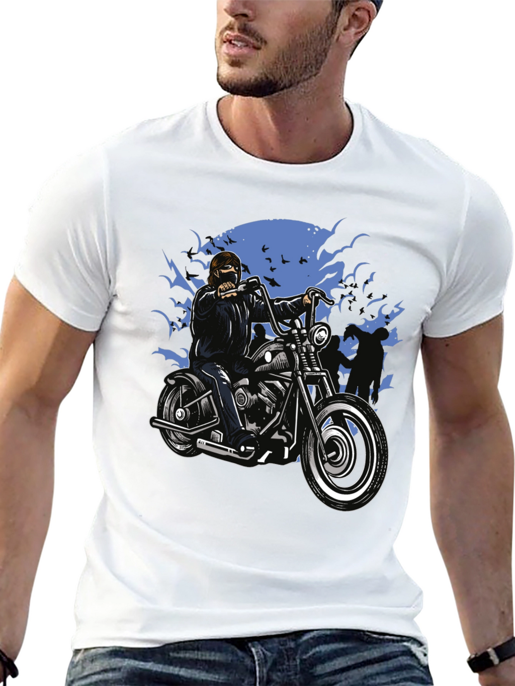 Cool Biker Motorcycle T-Shirt