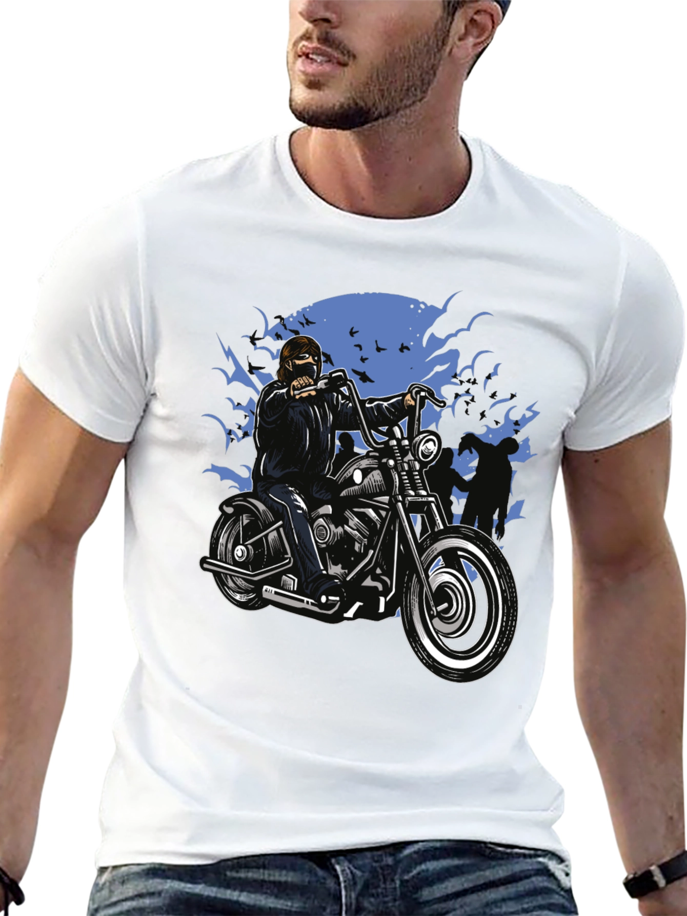 Cool Biker Motorcycle T-Shirt