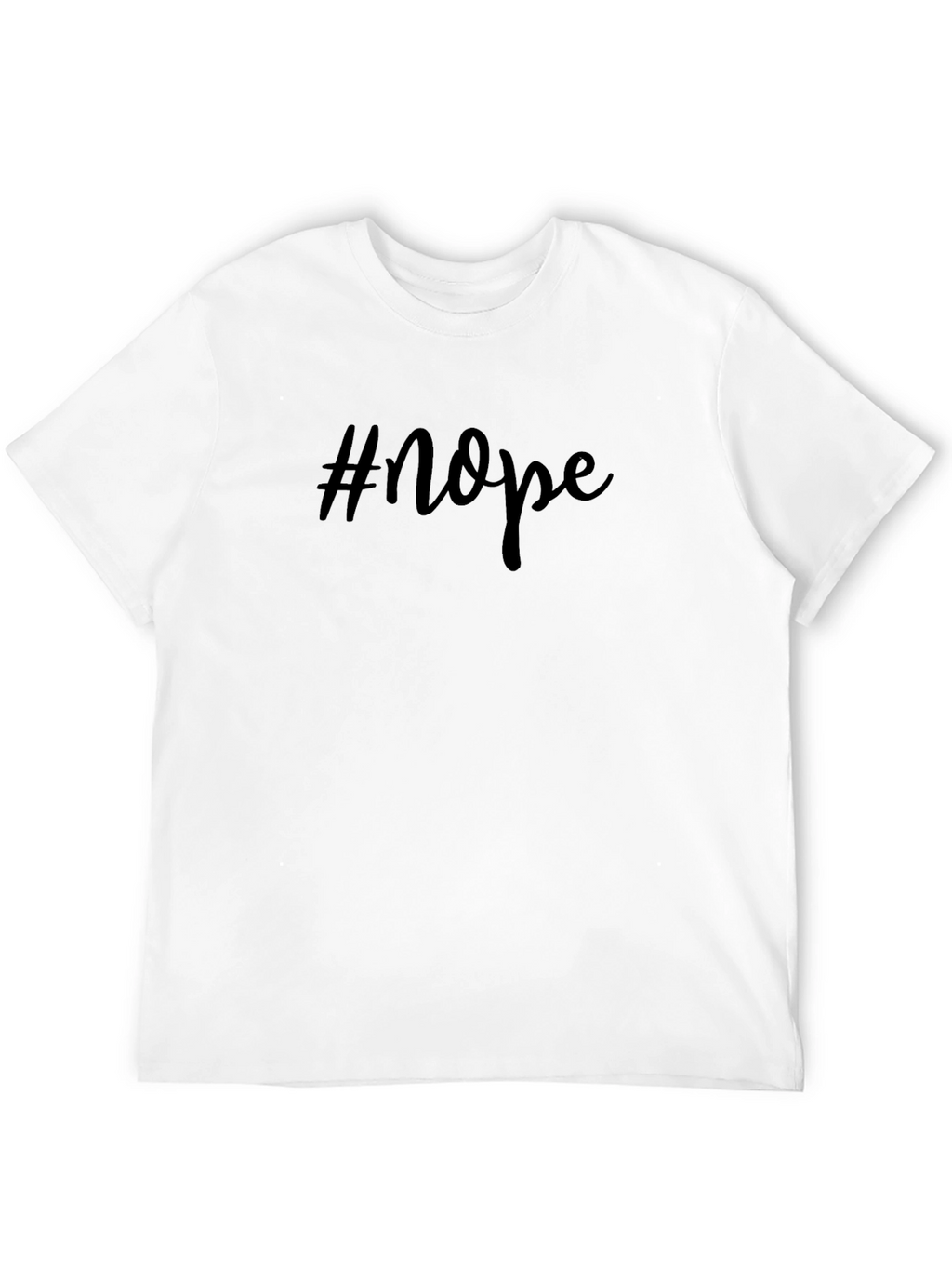 #Nope Graphic Print Black T-Shirt