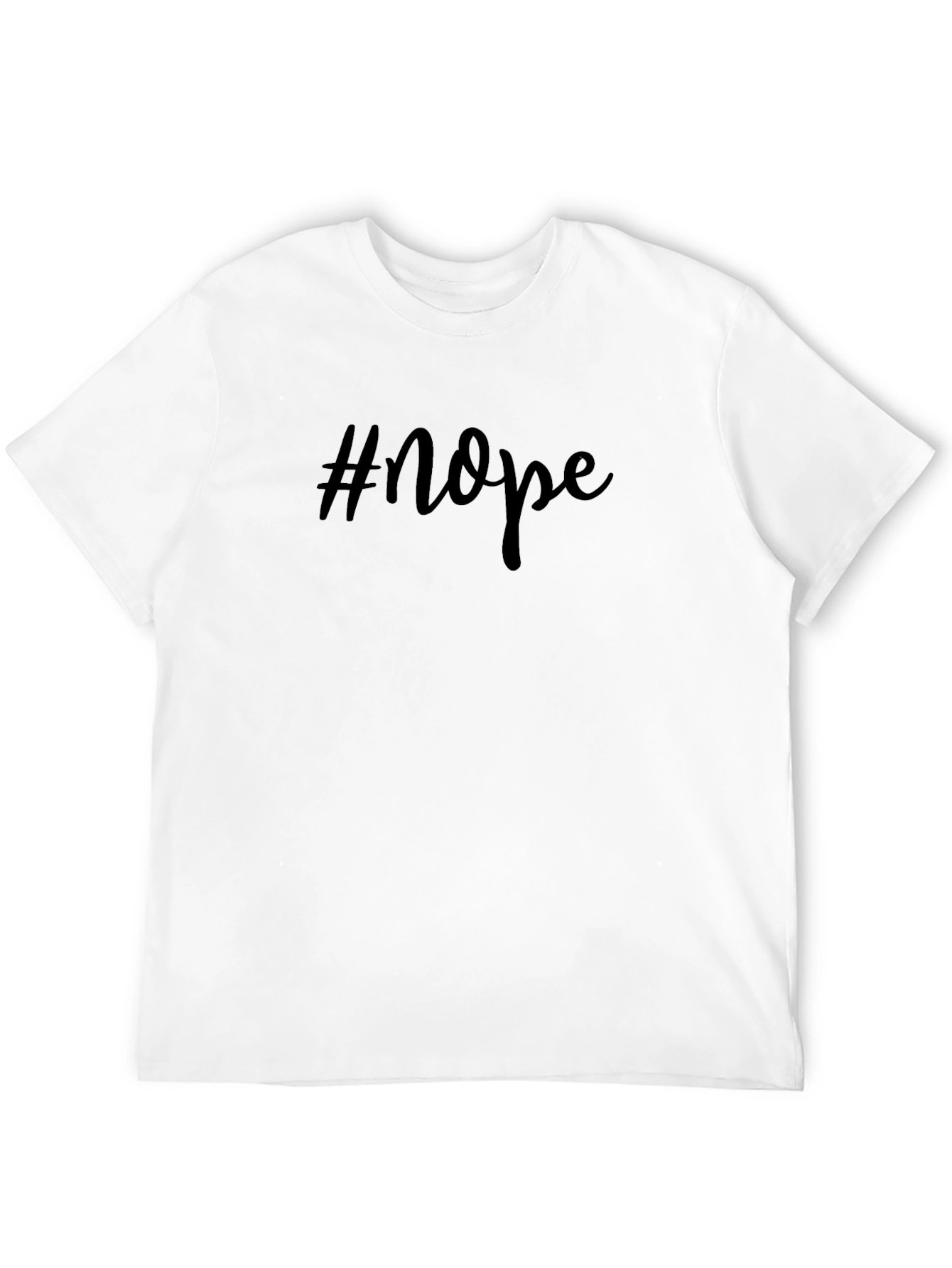 #Nope Graphic Print Black T-Shirt