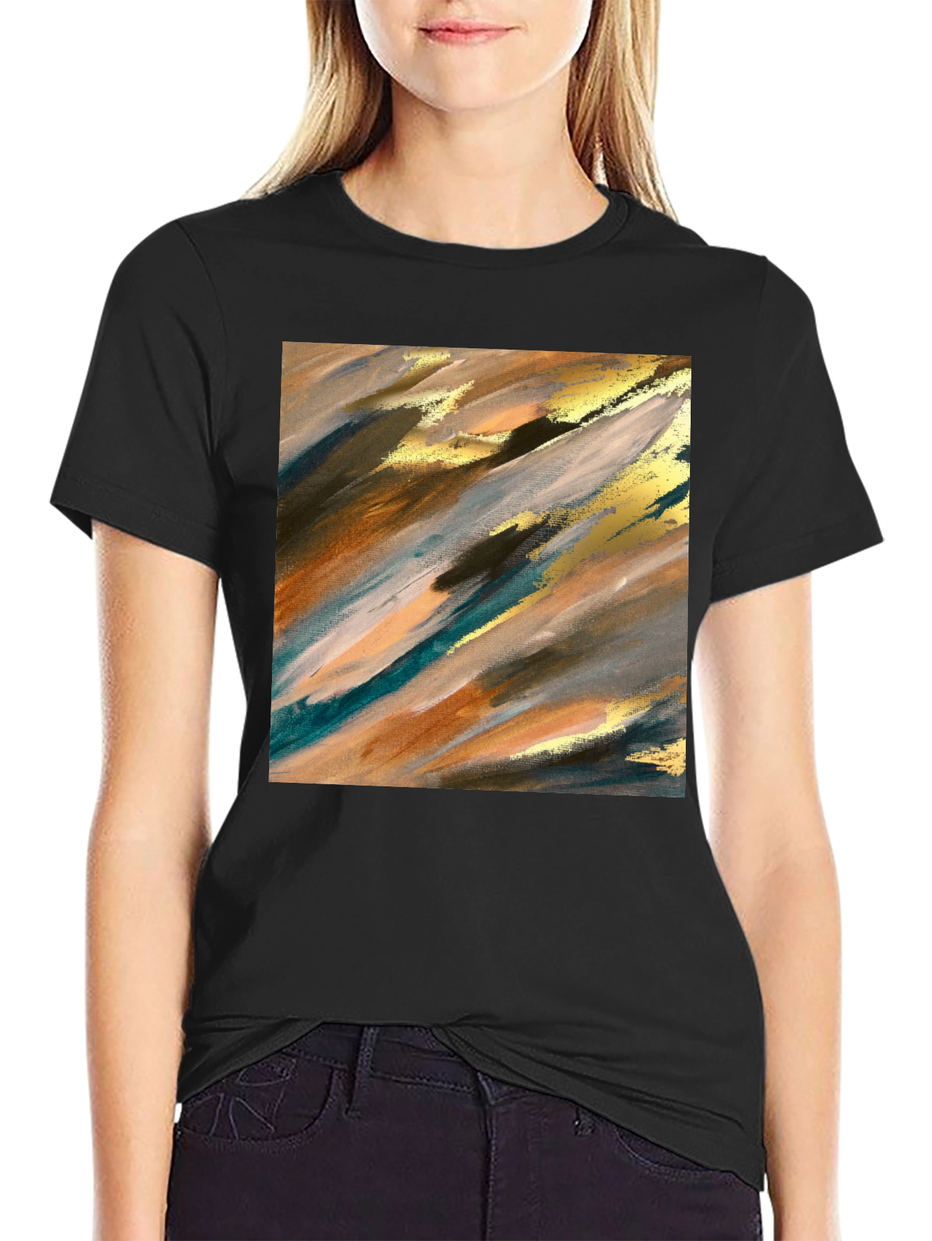 Abstract Art Tee - Modern Graphic Print T-Shirt