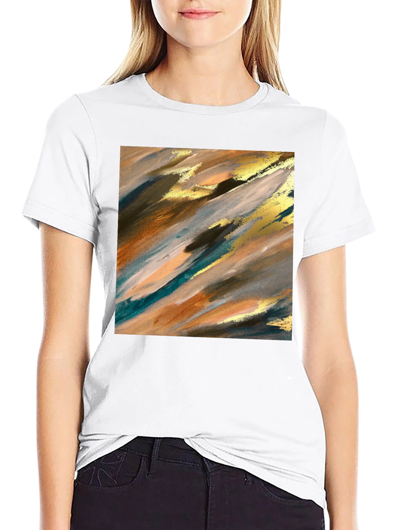 Abstract Art Tee - Modern Graphic Print T-Shirt