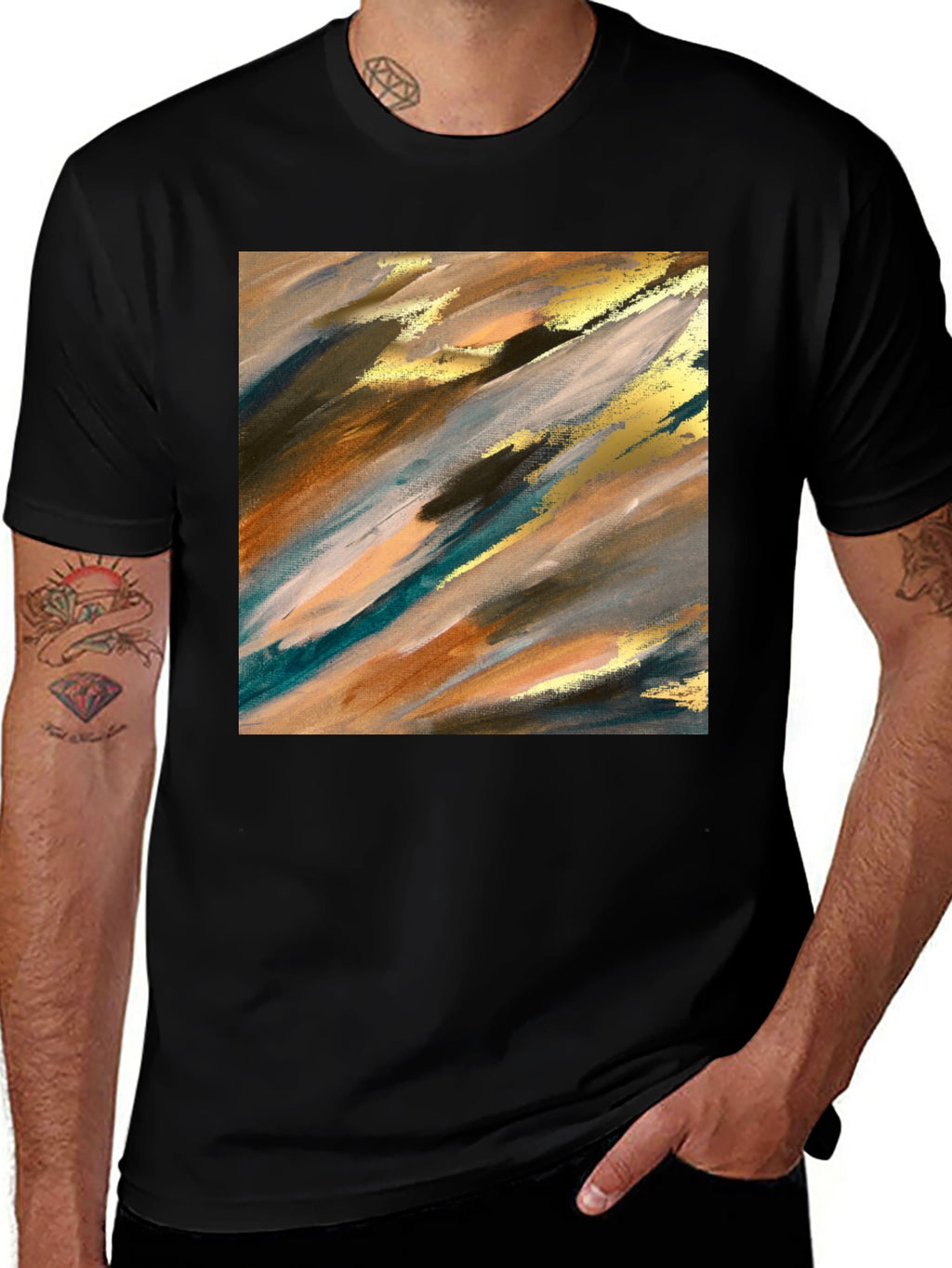Abstract Art Tee - Modern Graphic Print T-Shirt