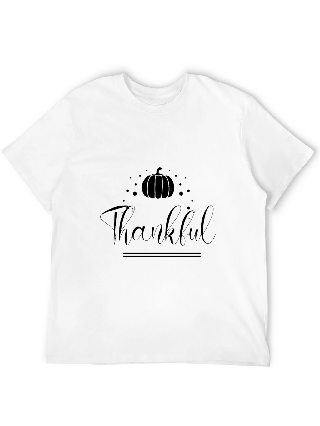 Thankful Pumpkin Graphic T-Shirt Fall Thanksgiving Tee