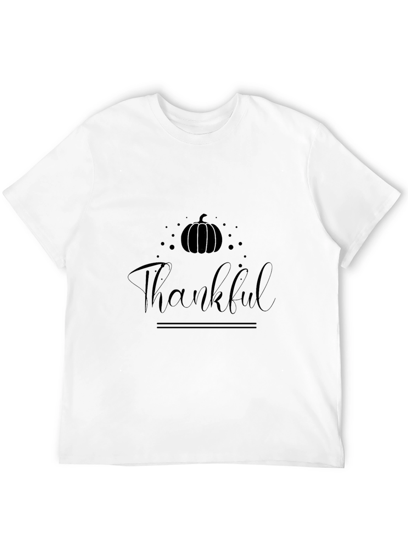Thankful Pumpkin Graphic T-Shirt Fall Thanksgiving Tee