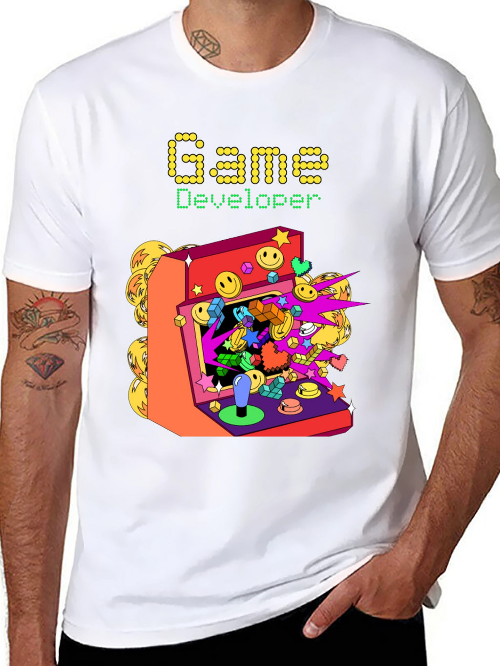 Game Developer Graphic Tee - Arcade Style