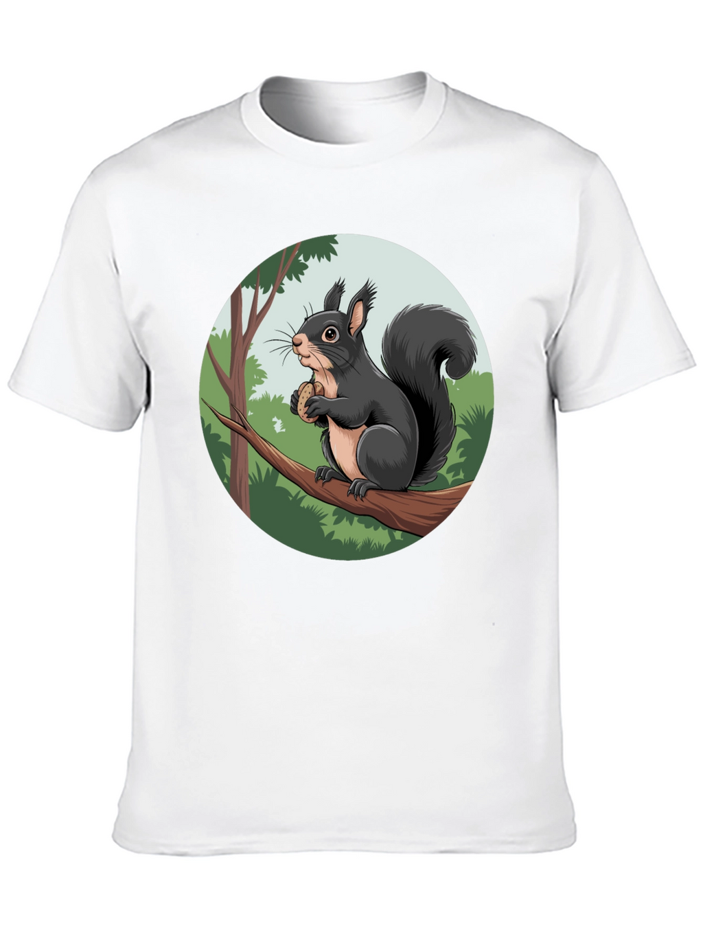 Squirrel Graphic Black T-Shirt