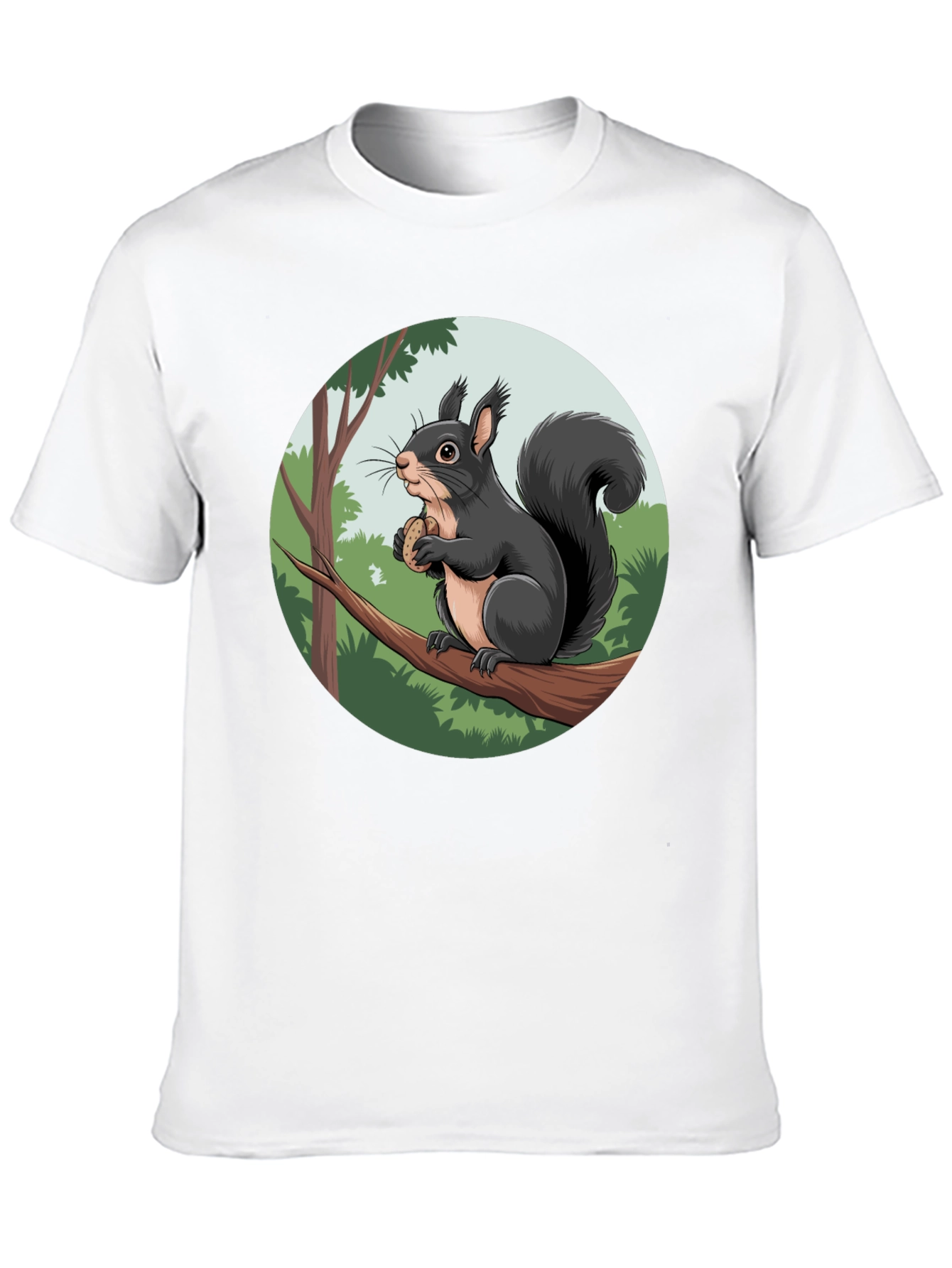 Squirrel Graphic Black T-Shirt
