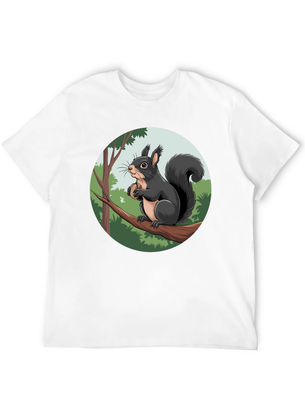Squirrel Graphic Black T-Shirt