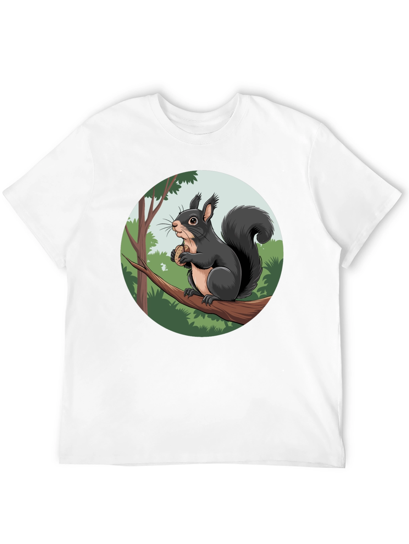 Squirrel Graphic Black T-Shirt