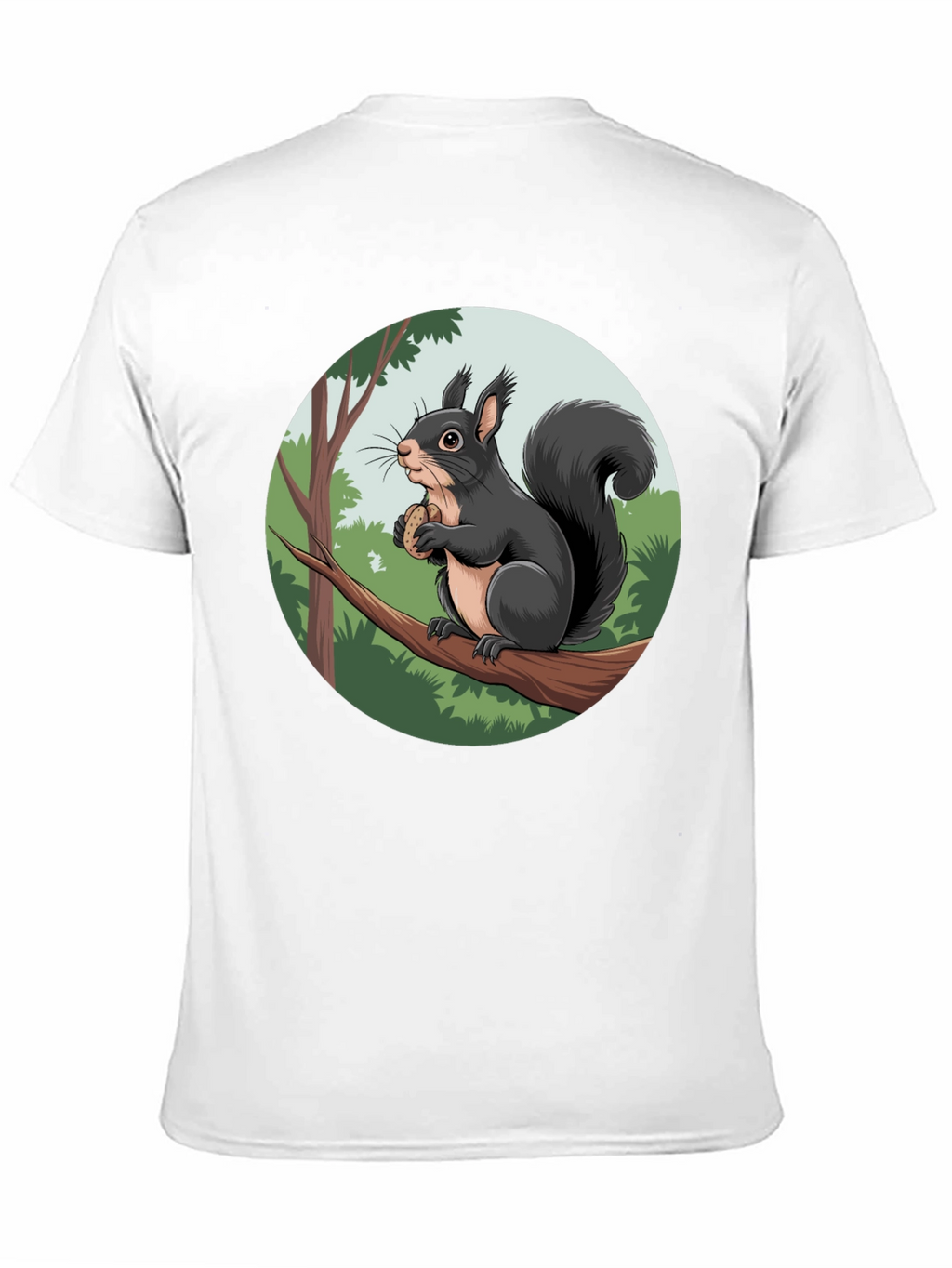 Squirrel Graphic Black T-Shirt