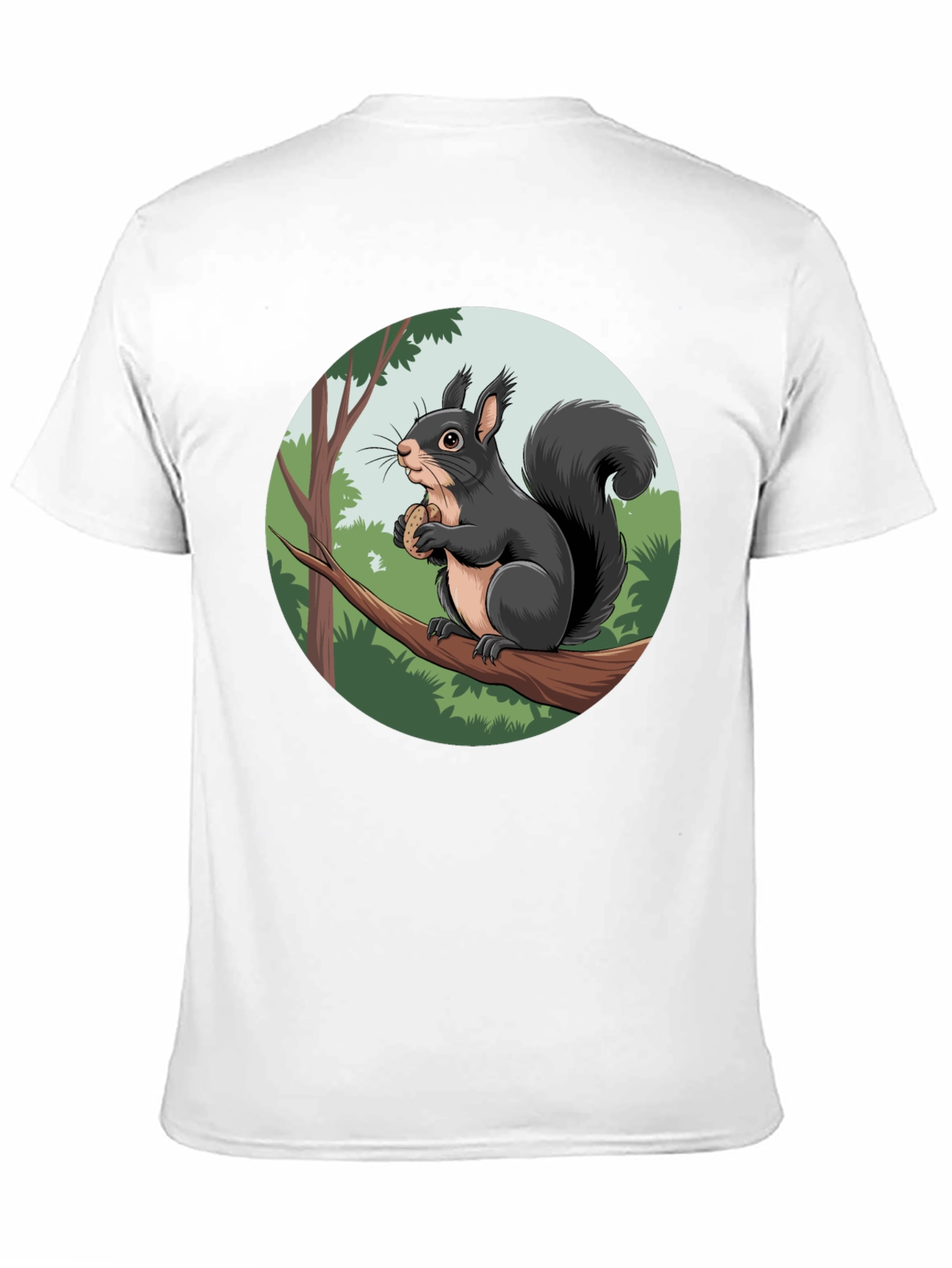 Squirrel Graphic Black T-Shirt