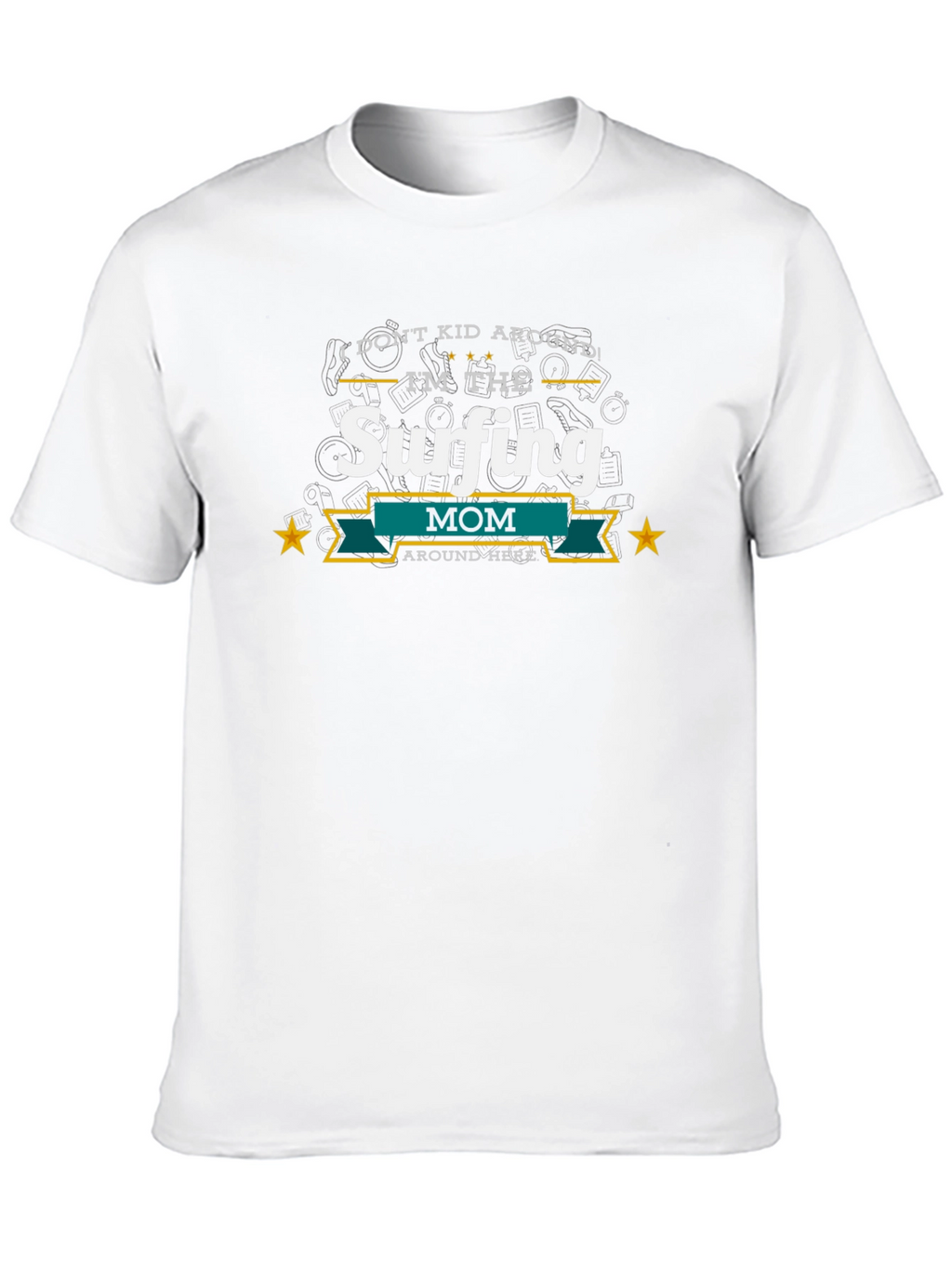 Surfing Mom T-Shirt - Black Cotton Blend