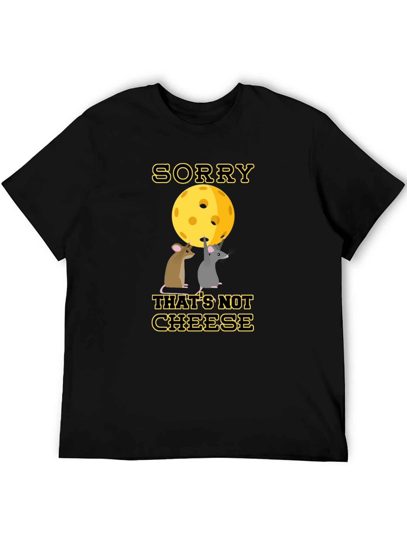 Funny Pickleball T-Shirt - Sorry Thats Not Cheese Mouse Design