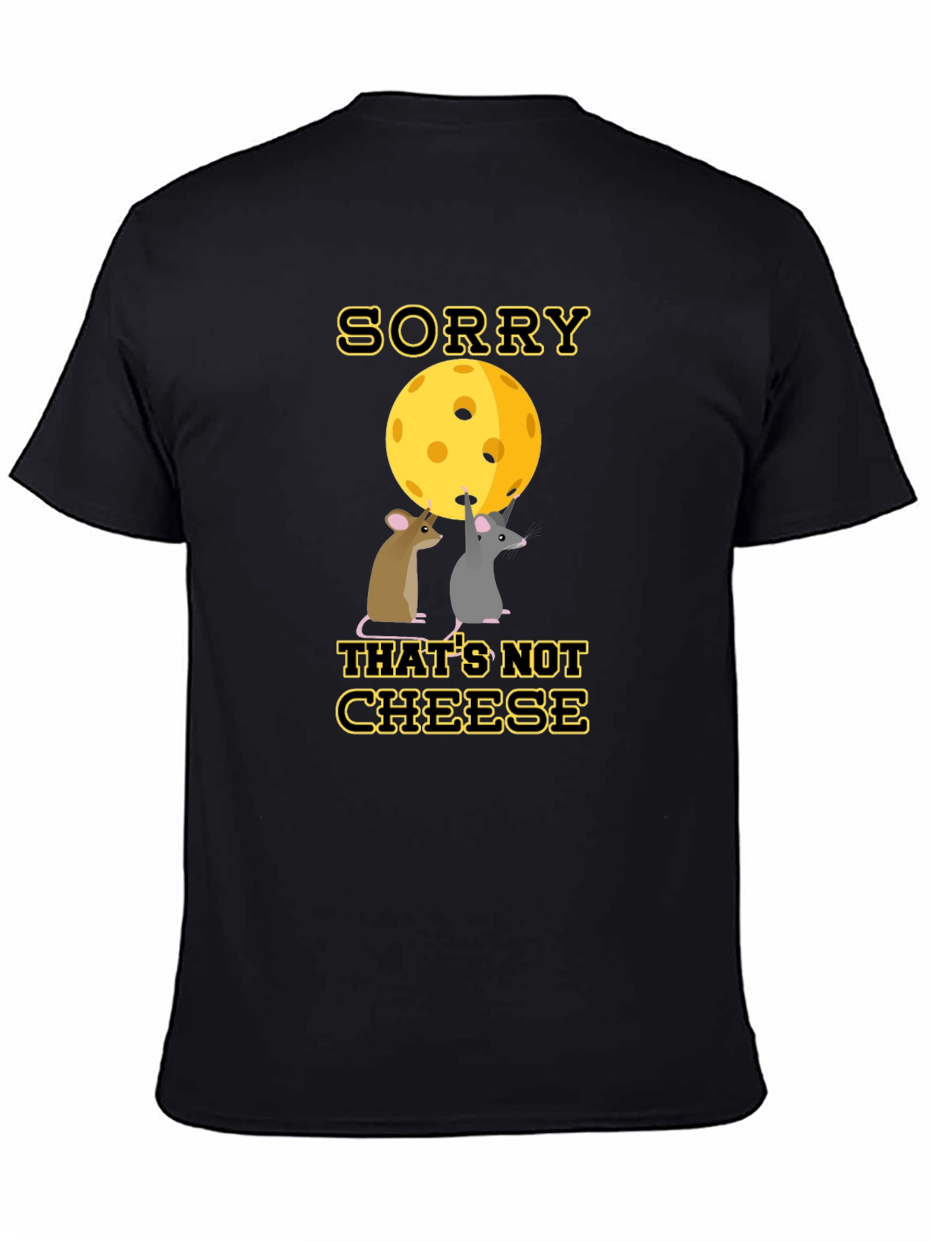 Funny Pickleball T-Shirt - Sorry Thats Not Cheese Mouse Design