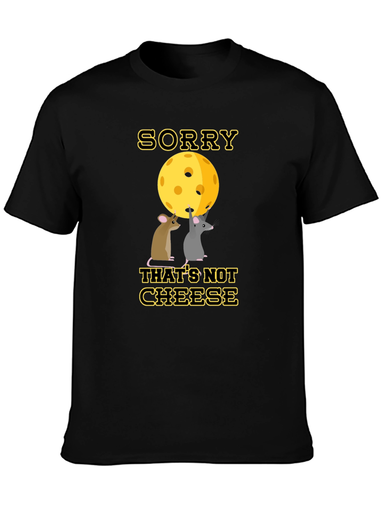 Funny Pickleball T-Shirt - Sorry Thats Not Cheese Mouse Design