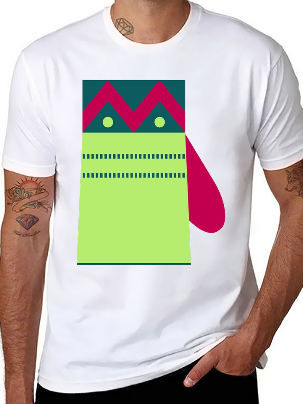 Abstract Geometric Graphic Tee - Modern Art Shirt