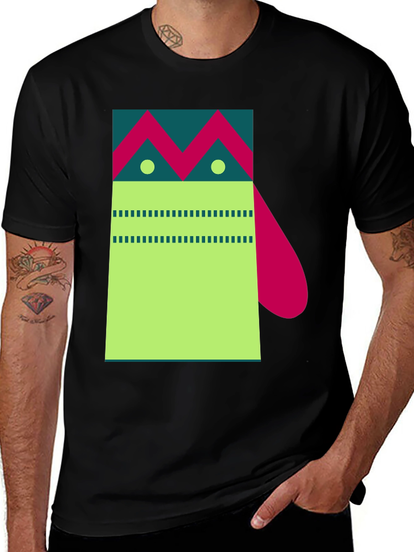 Abstract Geometric Graphic Tee - Modern Art Shirt