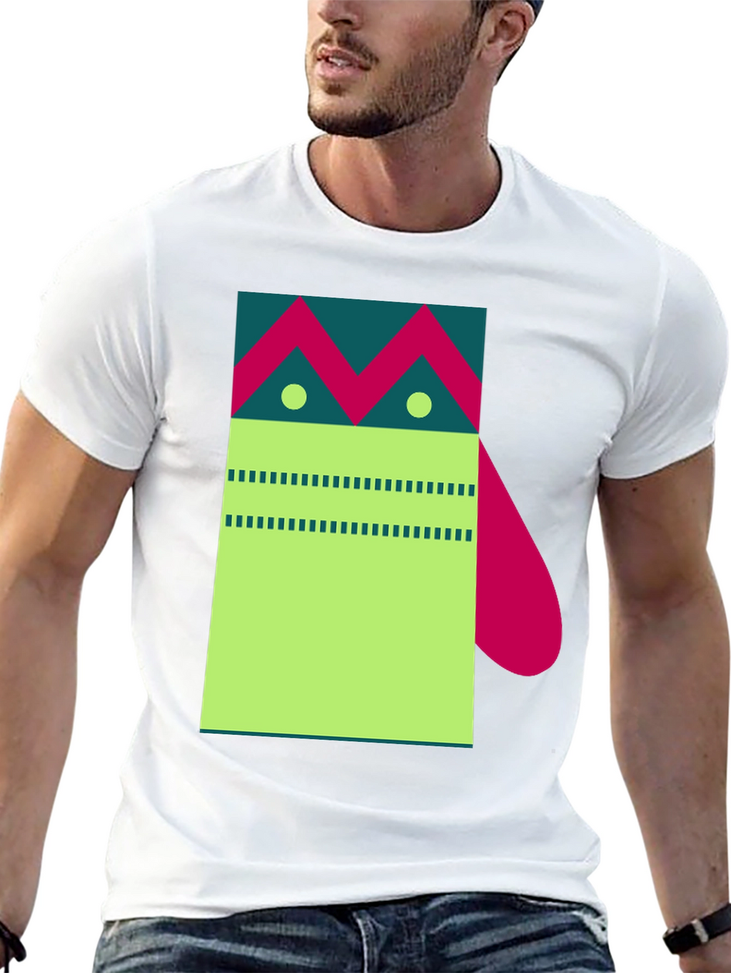 Abstract Geometric Graphic Tee - Modern Art Shirt