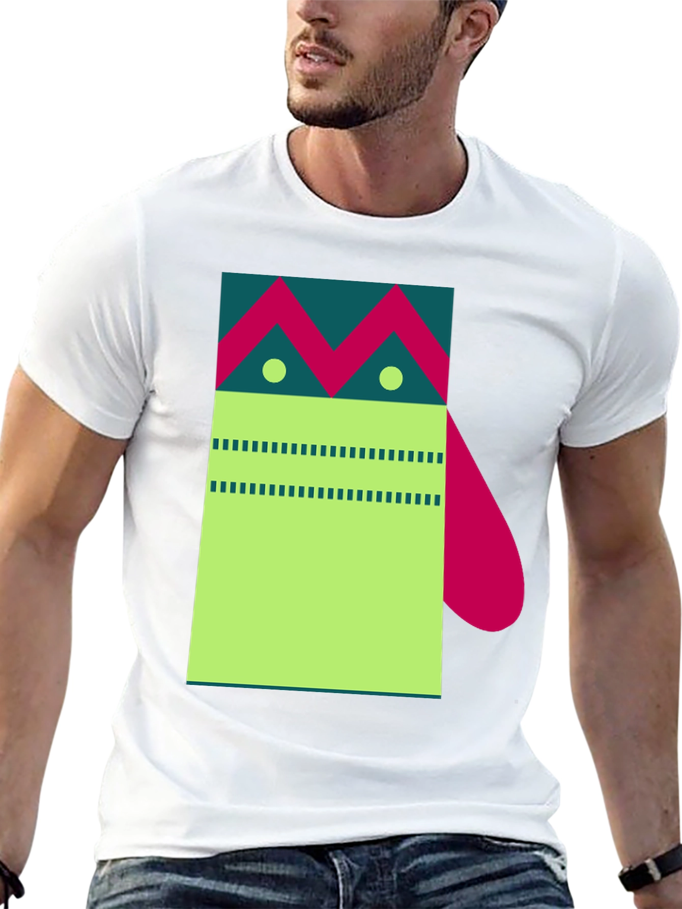Abstract Geometric Graphic Tee - Modern Art Shirt