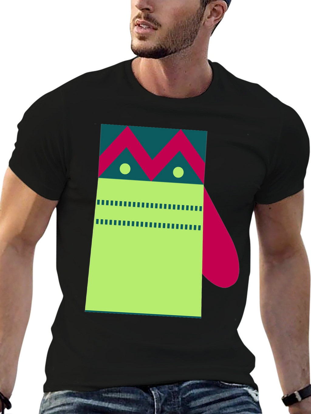 Abstract Geometric Graphic Tee - Modern Art Shirt