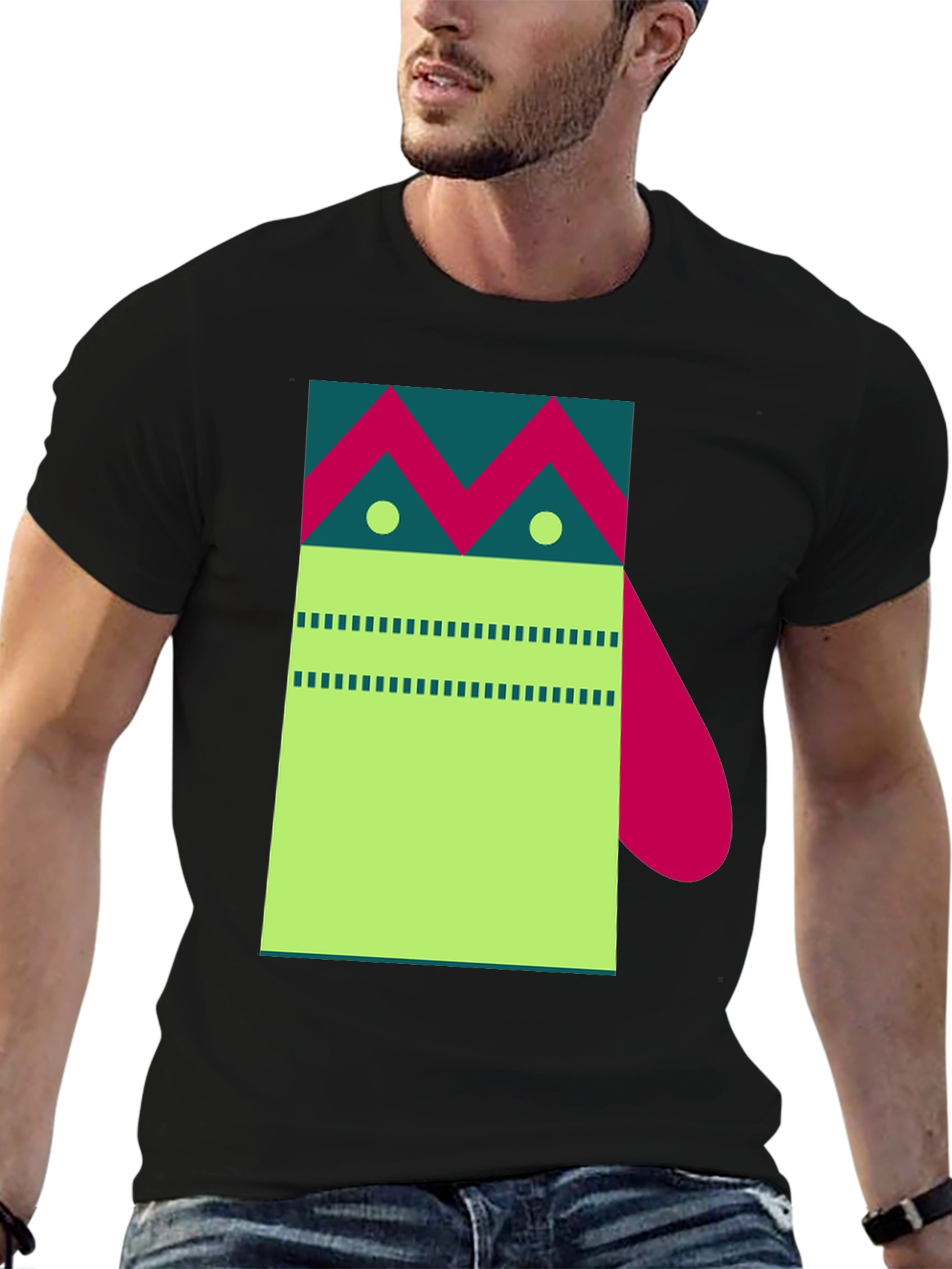 Abstract Geometric Graphic Tee - Modern Art Shirt