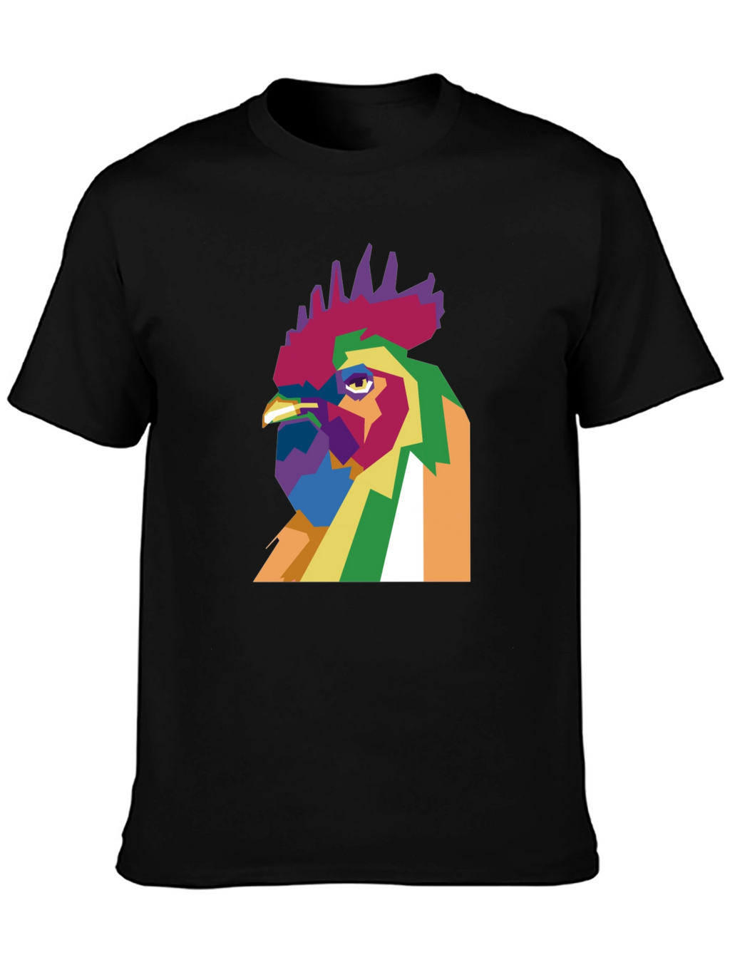 Abstract Rooster Graphic Tee