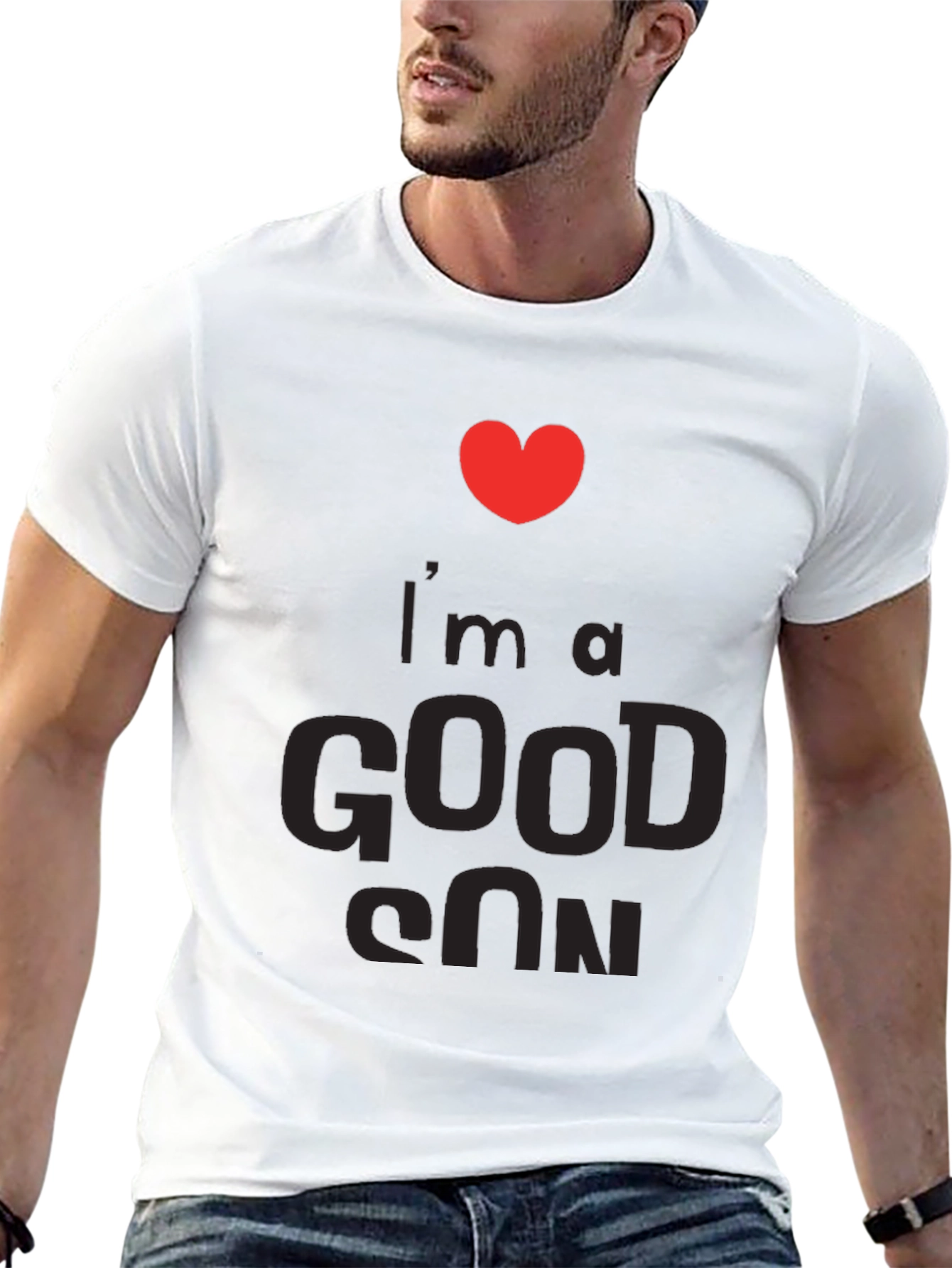 I Love My Son Graphic Tee - Black