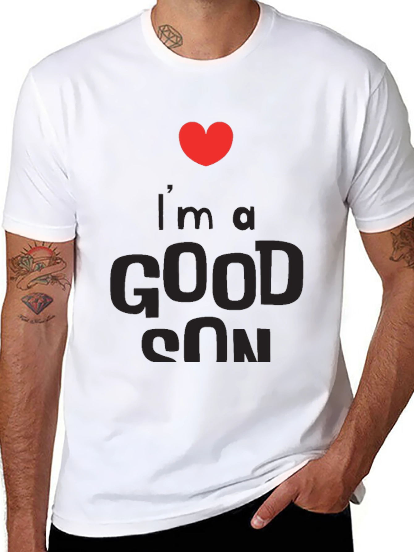 I Love My Son Graphic Tee - Black
