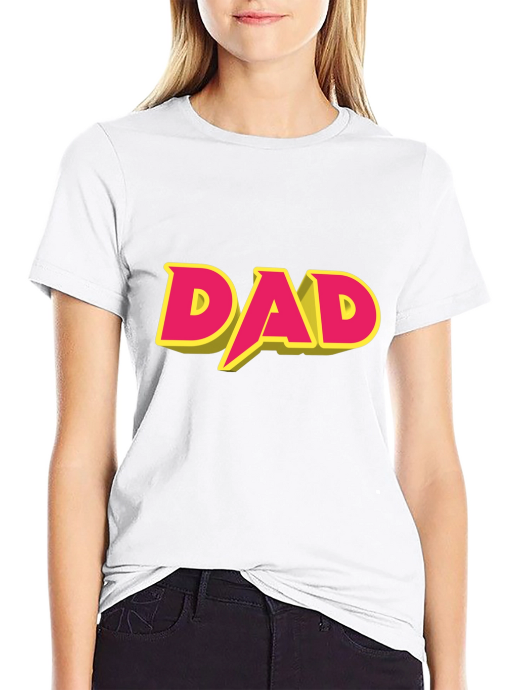 Dad Graphic T-Shirt - Black Cotton Blend