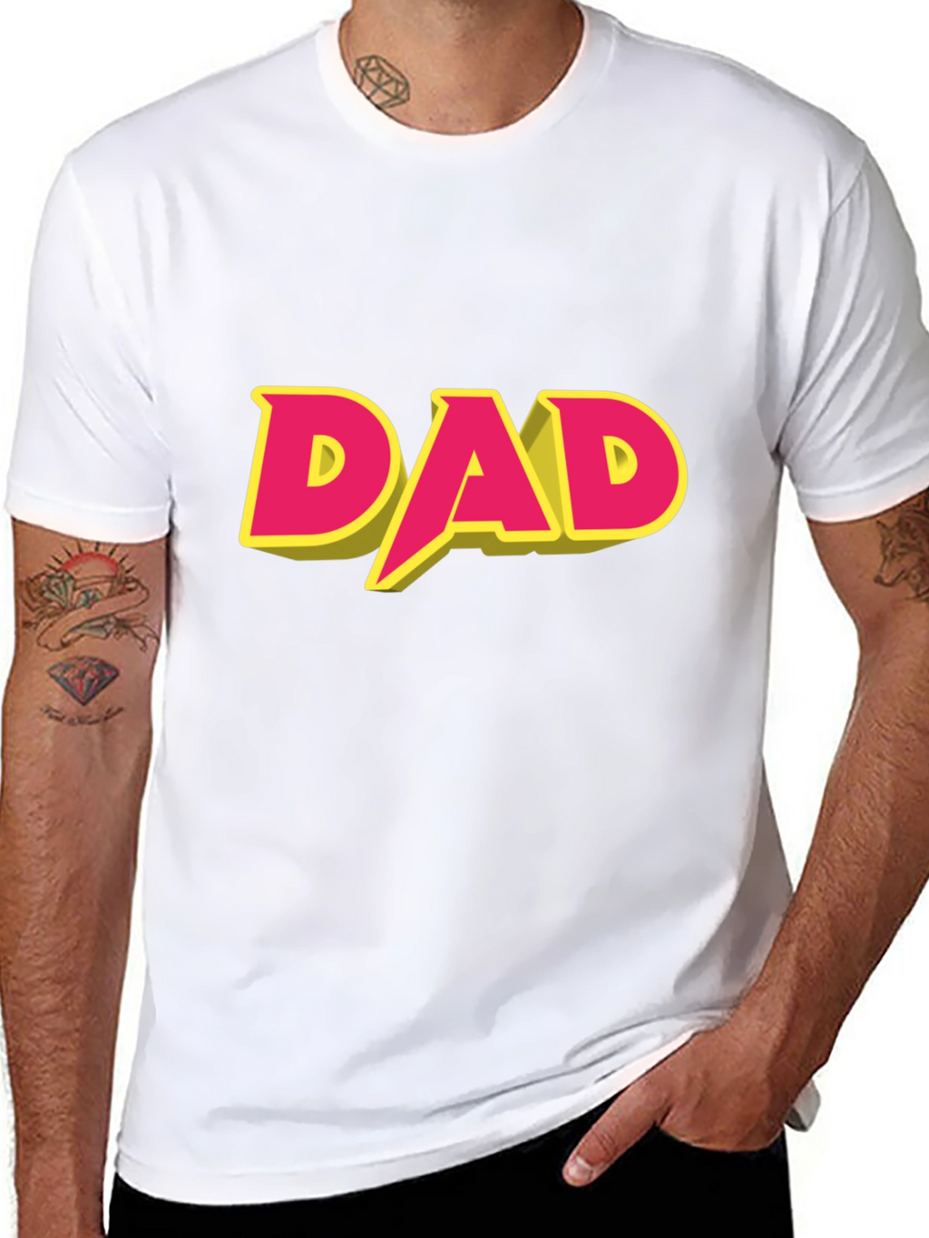 Dad Graphic T-Shirt - Black Cotton Blend