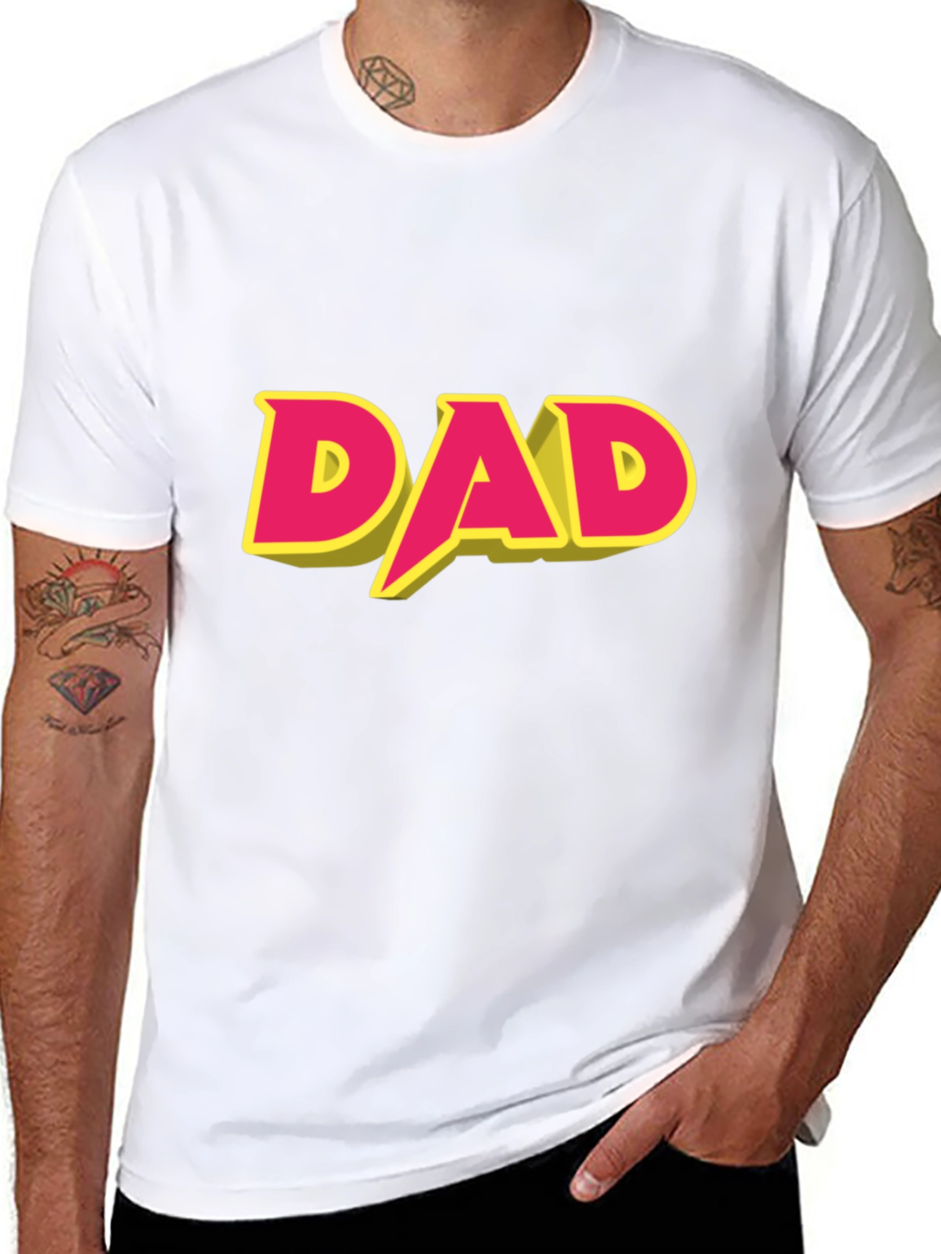 Dad Graphic T-Shirt - Black Cotton Blend