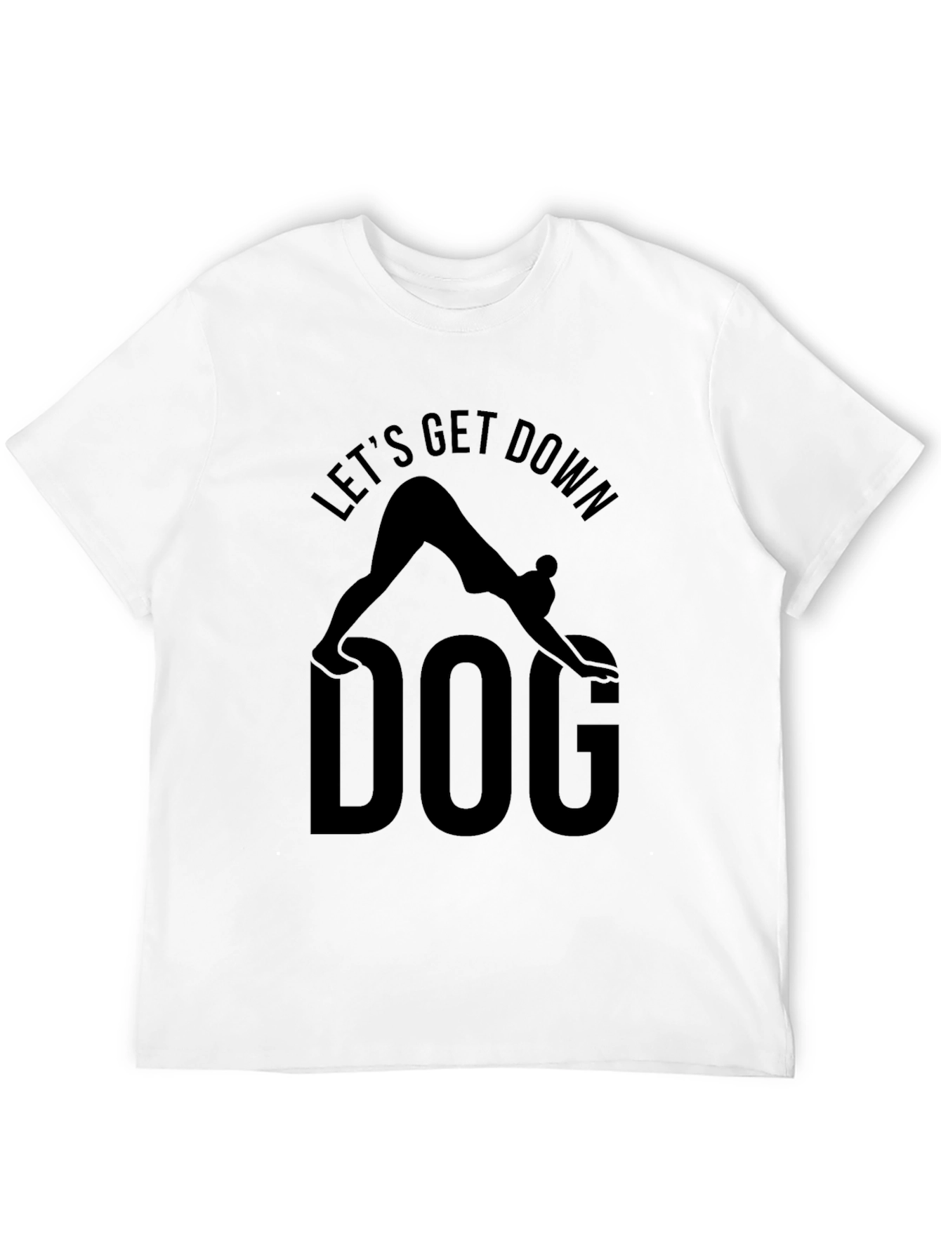Lets Get Down Dog Yoga T-Shirt - Black