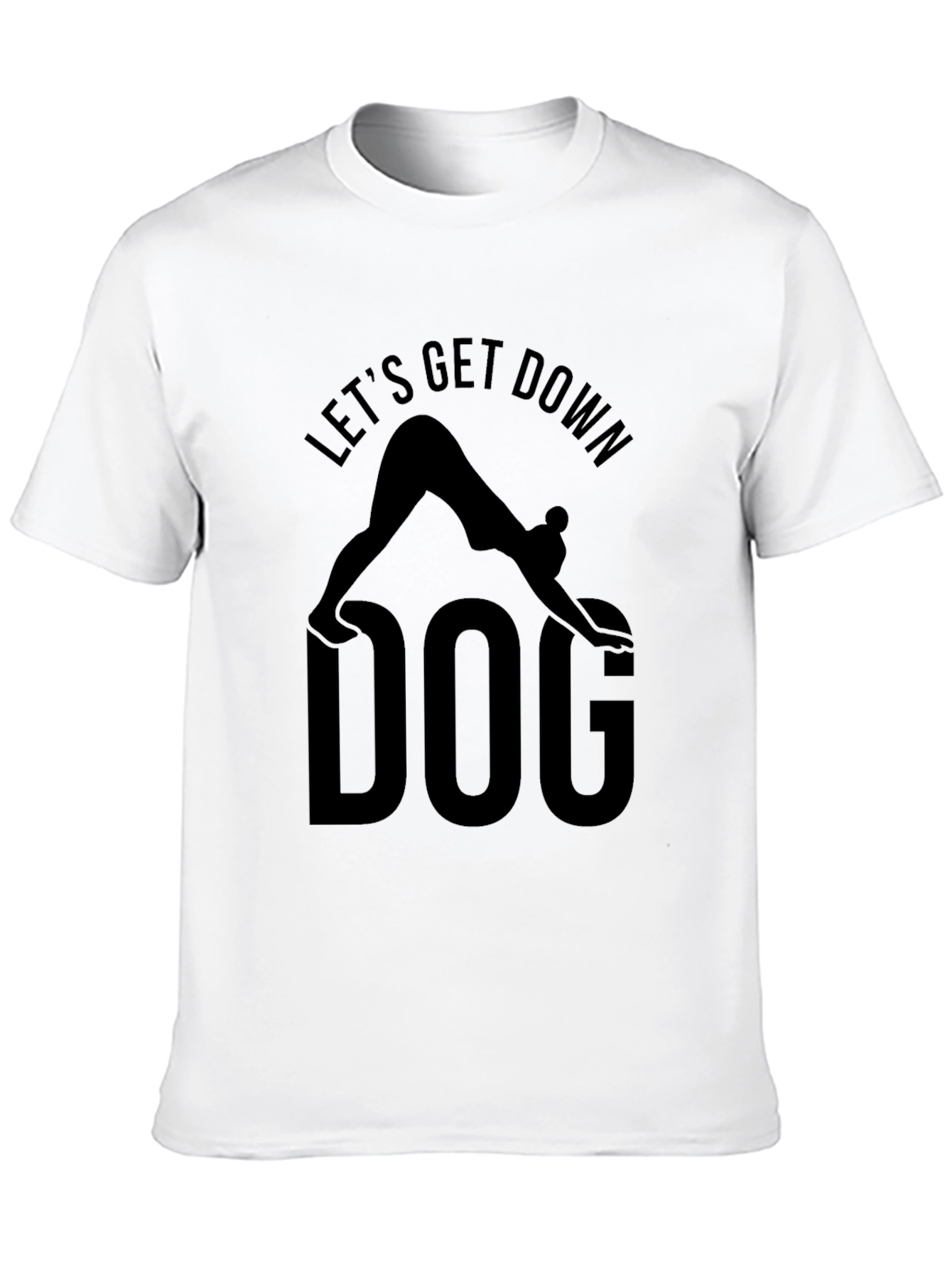 Lets Get Down Dog Yoga T-Shirt - Black