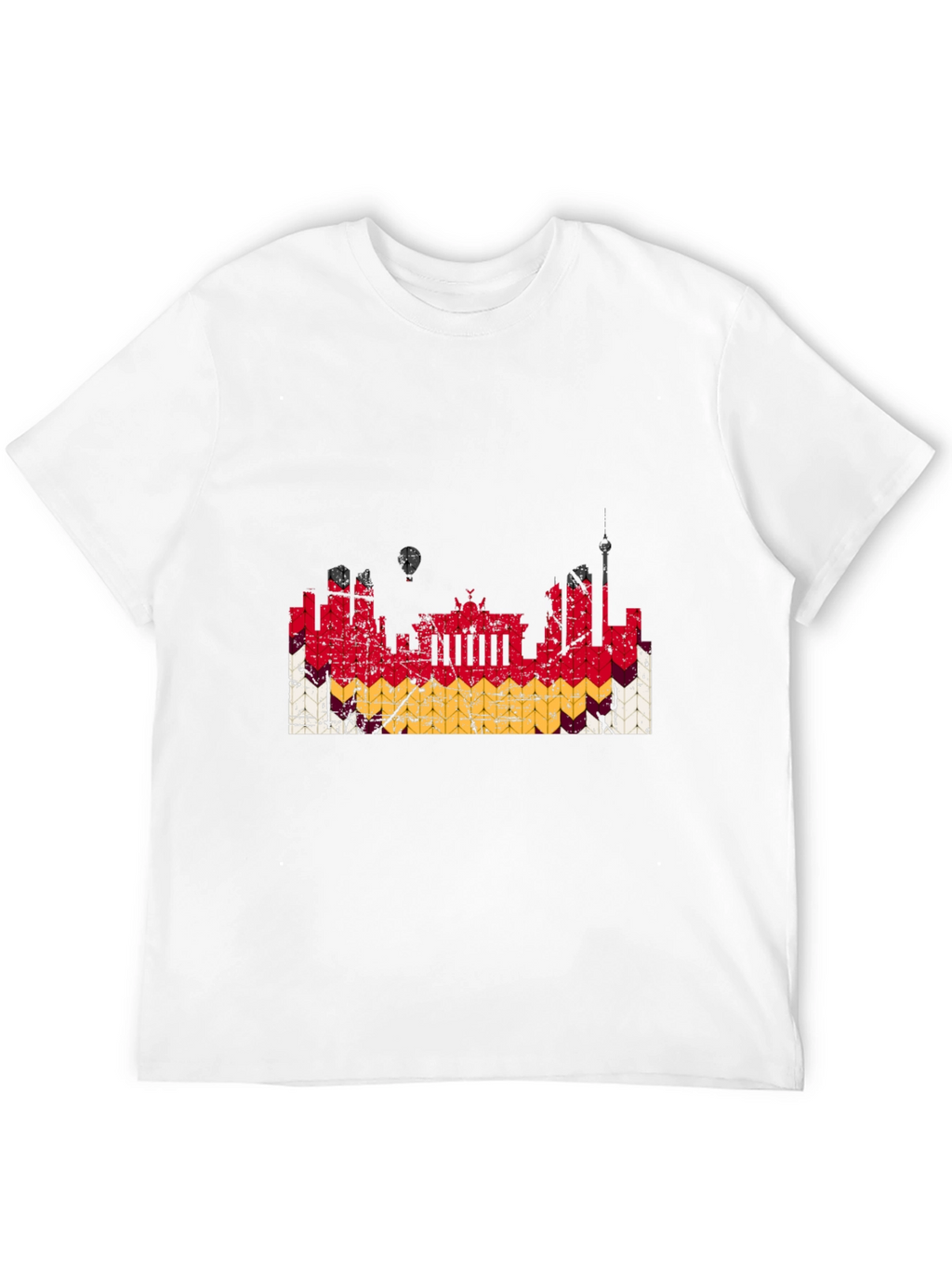 Berlin Skyline German Flag Graphic T-Shirt