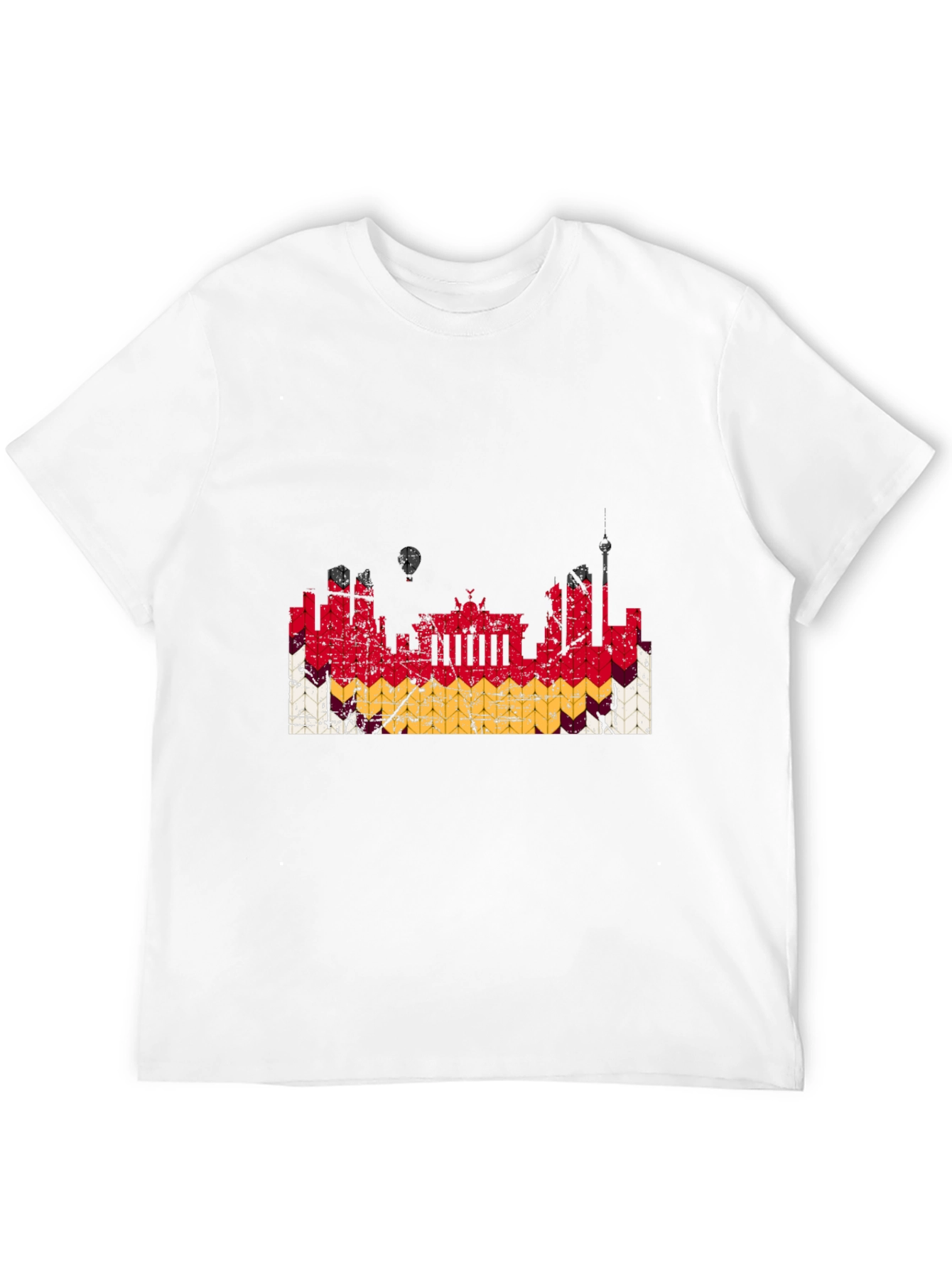 Berlin Skyline German Flag Graphic T-Shirt