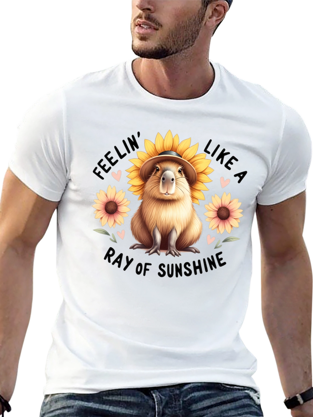 Feelin Like a Ray of Sunshine Capybara T-Shirt