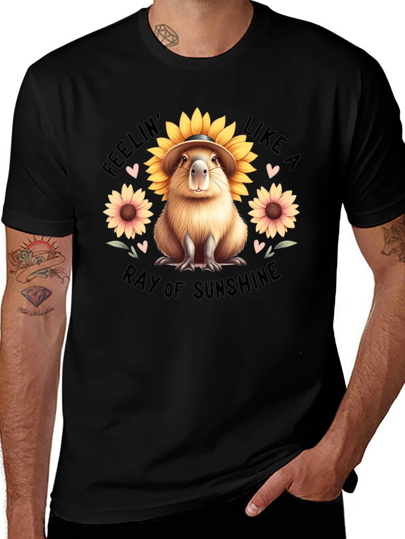 Feelin Like a Ray of Sunshine Capybara T-Shirt