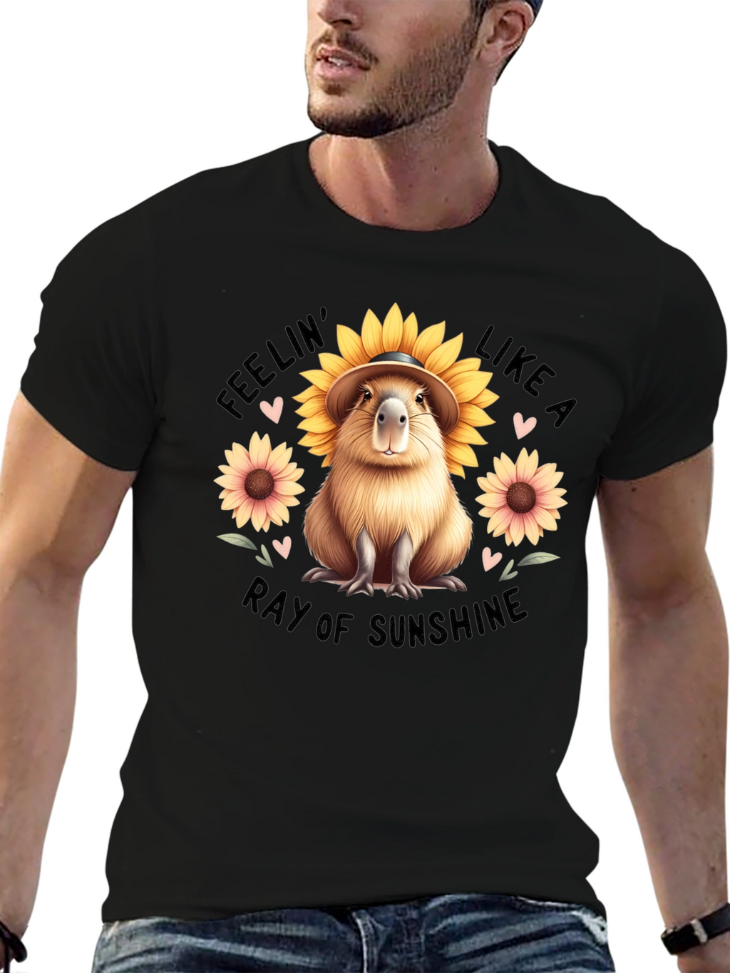 Feelin Like a Ray of Sunshine Capybara T-Shirt