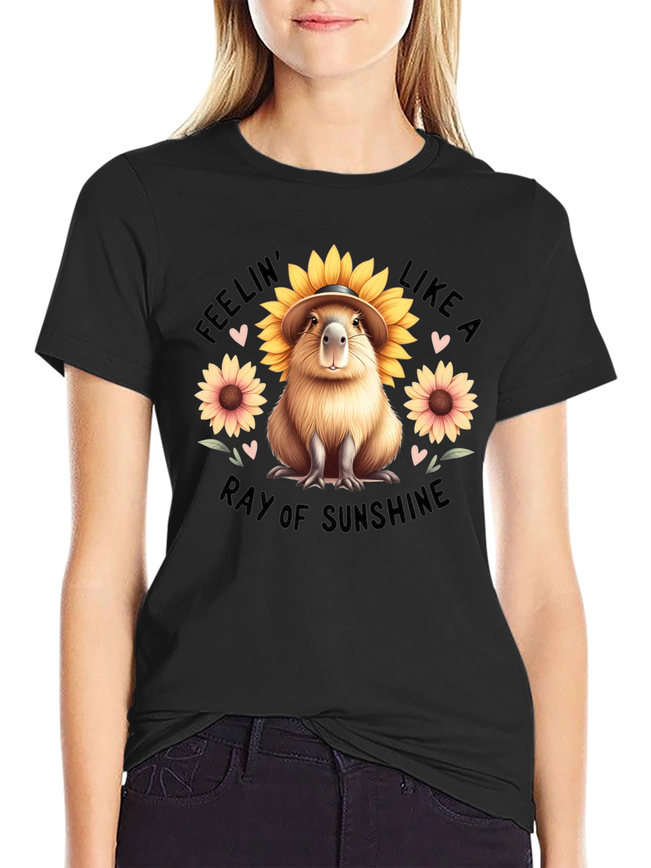 Feelin Like a Ray of Sunshine Capybara T-Shirt