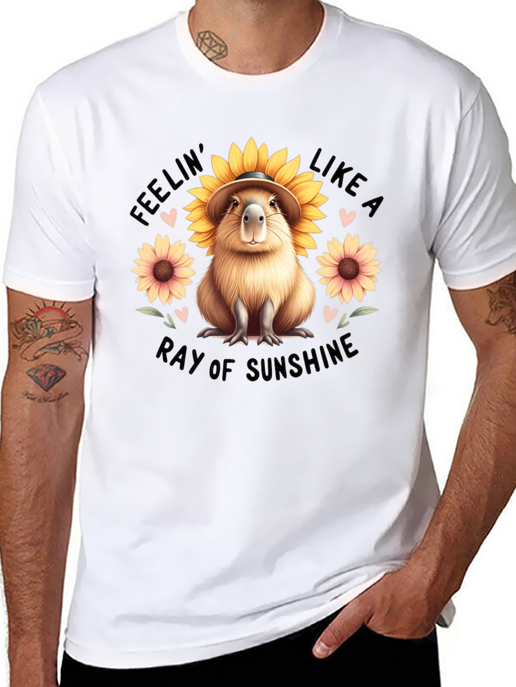 Feelin Like a Ray of Sunshine Capybara T-Shirt